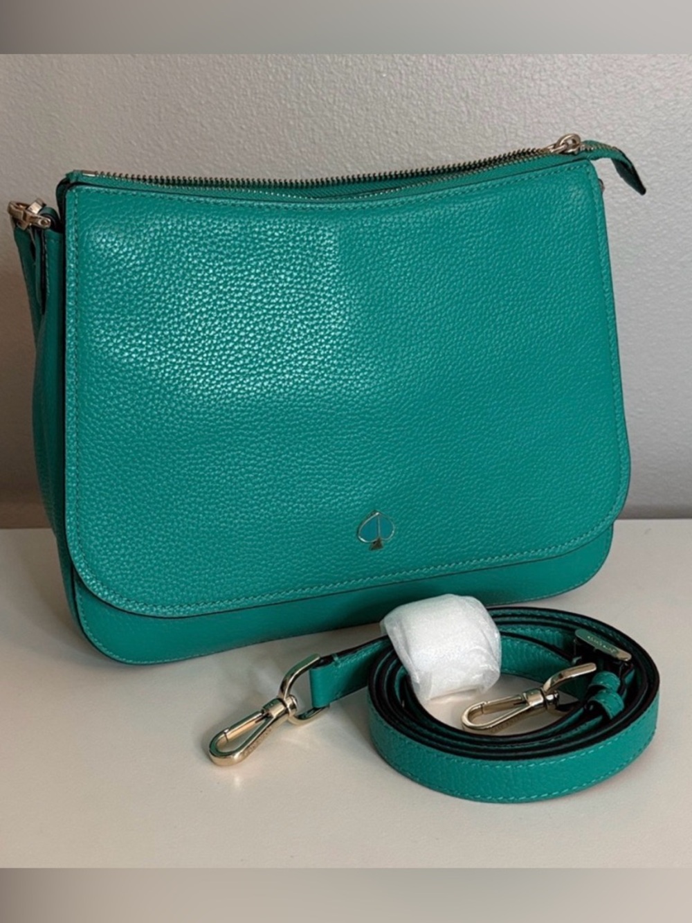 ♠️ Kate Spade Polly Medium Leather Shoulder Bag - Picture 2 of 9